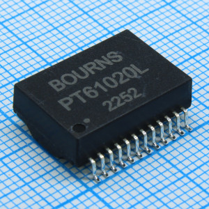 PT61020EL, Трансформатор сигнальный 10/100/1000 Base-T (SMT)