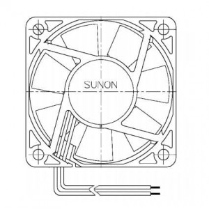 GF60151B7-1E00U-AC9, Вентиляторы постоянного тока DC Fan, 60x15mm, 12VDC, 18.2CFM, 0.96W, 29.8dBA, 3900RPM, 0.13inch H2O, 2Ball Bearing, Auto Restart, IP56