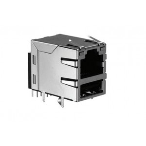 GSP1X-188S7-QQ-G/Y, Модульные соединители / соединители Ethernet RJ45 ModJk w Gb. Mag Over USB-A LED