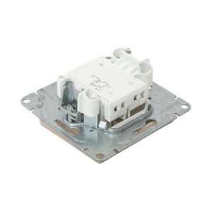 Механизм выключателя, двухклавишный, кнопочный, кремовый Эпика EKF UP1-SWI-23