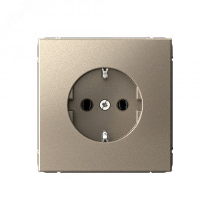 ARTGALLERY РОЗЕТКА с заземлением, 16А, механизм, быстрозажимные клеммы, шампань GAL000543S