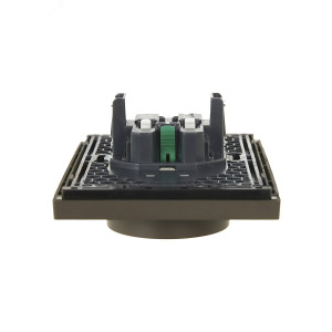 Розетка 2-м СП FORTE&PIANO FP323 16А с заземл. защ. шторки безвинт. крепл. сер. IEK FP-R24-16-1-K03