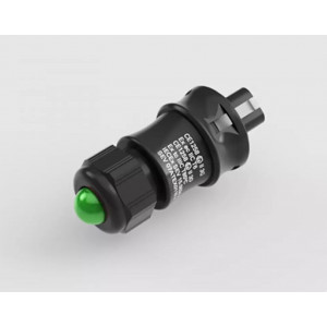 Разъем взрывозащищенный сигнальный ВВРС-230VAC-ЗЛ, Разъем взрывозащищенный сигнальный ВВРС-230VAC-ЗЛ, вилочный, цвет свечения: зелёный, маркировка взрывозащиты 1Ex eb IIC T6 Gb X