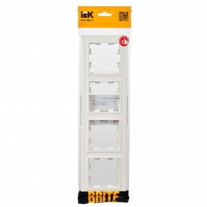 Рамка 4-м BRITE РУ-4-БрБ бел. BR-M42-K01