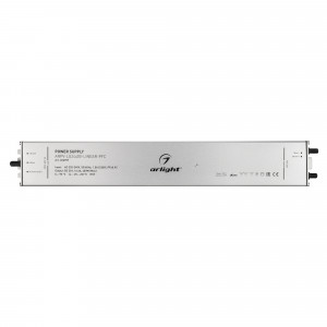 Блок питания ARPV-LG24400-LINEAR-PFC (24V, 16.6A, 400W) 036957, Источник напряжения с гальванической развязкой для светодиодных изделий. Входное напряжение 220-240 VAC. Выходные параметры: 24 В, 16.6 А, 400 Вт. Встроенный PFC >0.95. Тонкий металлический корпус IP67. Вход: 220-240VAC. Выход: 24VDC. Размер 400х60х22 mm.