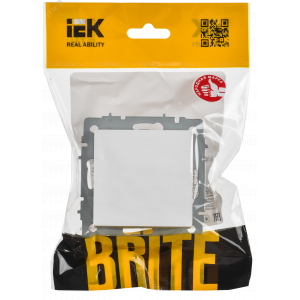 BRITE Заглушка с суппортом МЗ10-БрАБ арктический белый IEK BR-PL10-K91