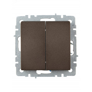 BRITE Выключ. 2-кл. прох. 10А ВС10-2-6-БрТБ бр. BR-V22-0-10-K45