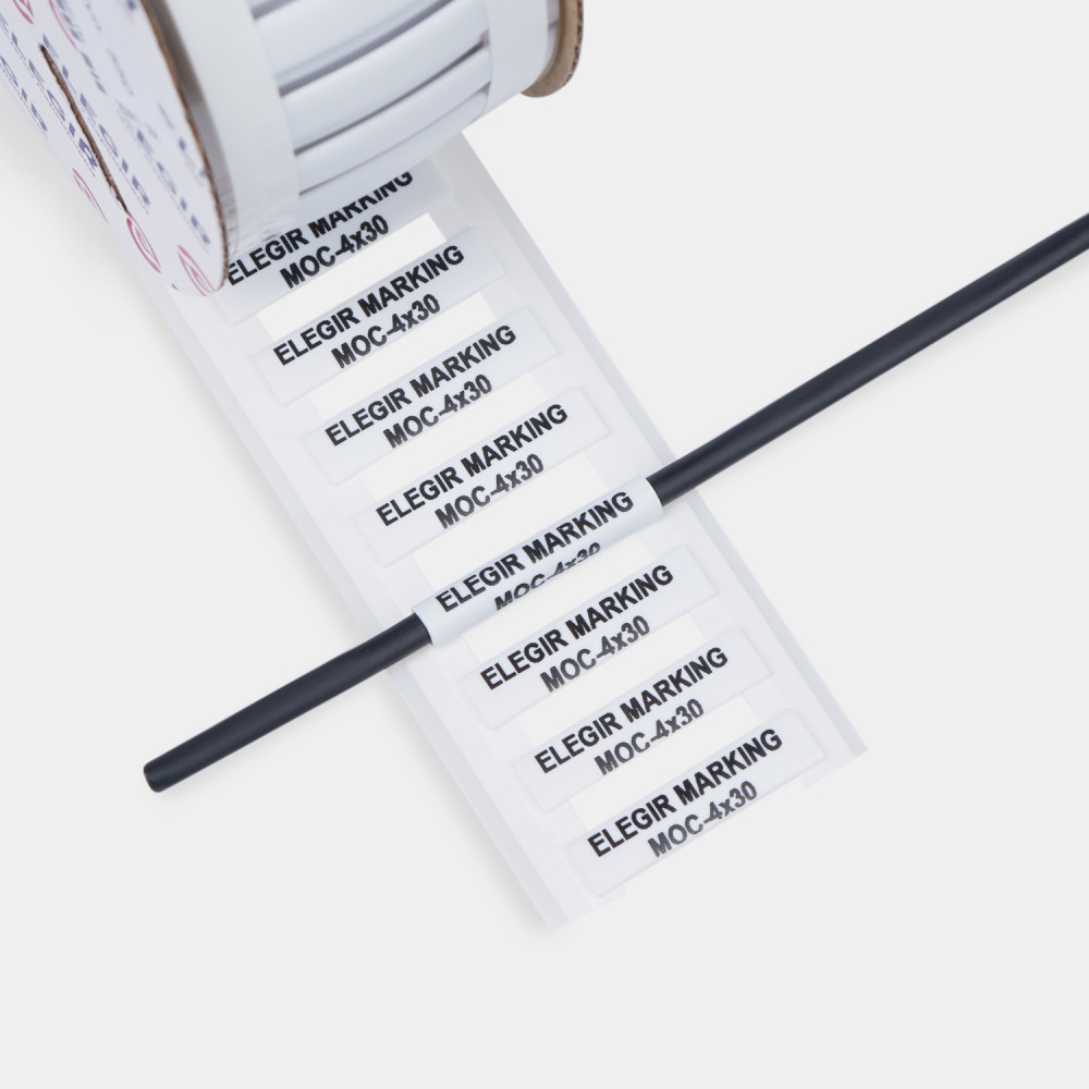 Изображение товара Маркер овальный для проводов MOC-4-30-W белый 30 мм 550 шт