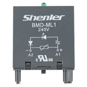 Модуль BMD-LTD 240V, Модуль для реле, 240VAC/DC, зеленый светодиод, варистор, цвет: черный, для колодок: STB14, SEB11-E, SUB*-E, GZP8, GZP11, MT 78 740(745)