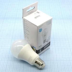 Лампа LED Gauss 15W хол (228), E27,4100K,A60,118*60,1450Lm