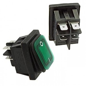 SB092-12V IP65 ON-OFF 22X30MM, Клавишный переключатель ON-OFF 2pin с подсветкой 12В