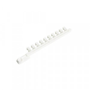 Гребенка с шильдиками 9704 A, Гребенка составных шильдиков, боковая / верхняя, 10 шильдиков, нанесенные символы: чистая цвет: белый