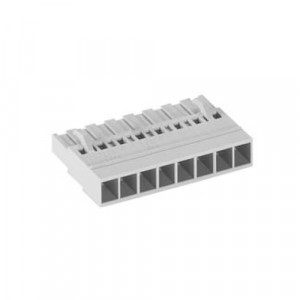 Розеточный разъем на кабель 8113 BK/8 OB, Розеточный разъем, прямой, на кабель, шаг: 5.0 мм, 8 полюсов, фиксация провода обжимная, исполнение: поставляется без контактов, без маркировки, 400V, 12А, цвет: серый