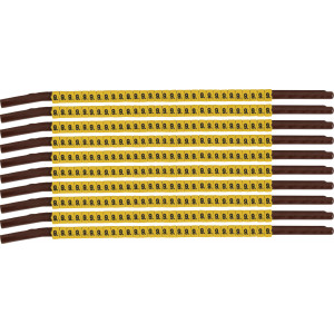 brd333909, SCNG-15-9 клипсы жёлтые, 300шт/упак, для провода 3,8-4,6мм диаметра, легенда 9