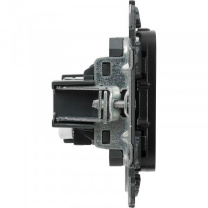 Valena ALLURE Информационная розетка одиночная RJ45 Кат 5е UTP С лицевой панелью Антрацит 753950