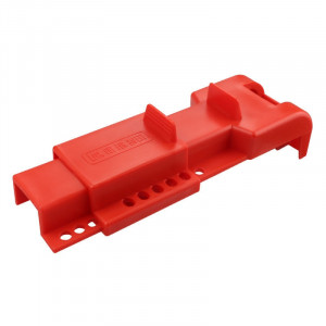 gwrF21, Блокиратор дискового затвора накладной, полипропилен, 305х102х70 мм, цвет – красный, 1 шт/упак