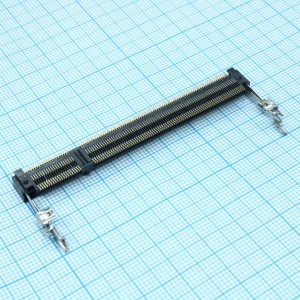1717254-4, Разъем DIMM 200 контактов шаг 0.6мм угловой для поверхностного монтажа лента на катушке
