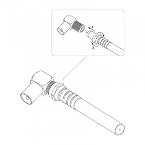 Переход гнездо F-штекер TV угловой 05-4311