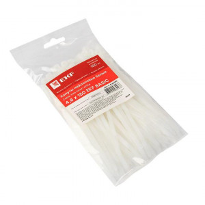 Хомут кабельный 4.8х400 нейл. бел. (уп.100шт) plc-c-4.8x400