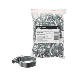 Хомут червячный, d 10-16 мм, оцинк (упак. 100 шт) SQ1807-0350