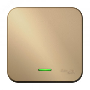 Выключатель 1-кл. ОП Blanca 10А IP20 (сх. 1) 250В с подсветкой с изолир. пластиной титан SE BLNVA101114