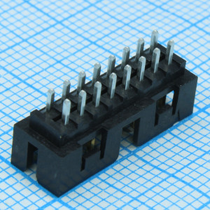 878311620, Разъем провод-плата, прямой, 16 контактов, шаг 2 мм, монтаж в отверстие