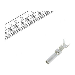 SVM-42T-P2.0, Контакт; "папа"; 16AWG-22AWG; луженые; обжим; на провод; 6,2мм