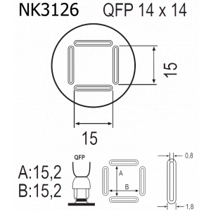 QUICK NK3126, Насадка для термофена в паяльных станциях серий Quick712, Quick713, Quick856AX, Quick856AE, Quick861DW, Quick861DE