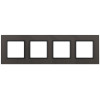 14-5104-32 Рамка на 4 поста, стекло, Elegance, серый+антр (5/25/900) Б0034540