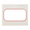 Стокгольм Рамка для розетки 2-местная белая с линией цвета красный PROxima EYM-G-304-20