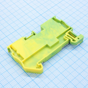Заземляющая клемма UPT-4PE, Заземляющая клемма, тип фиксации провода: Push-in, номинальное сечение: 4 мм кв., 800V, ширина: 6,2 мм, цвет: желто-зеленый, тип монтажа: DIN35