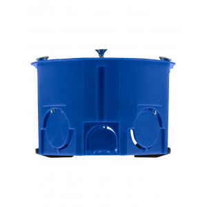 Установочная коробка СП D68х45мм, саморезы, пл. лапки, синяя, IP20, SQ1403-0001