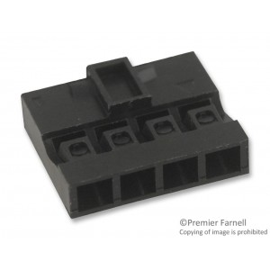 90312-004LF, Корпус разъема розетка 4 контакт(-ов) 2мм прямой монтаж на кабель черный серия Minitek® пакет