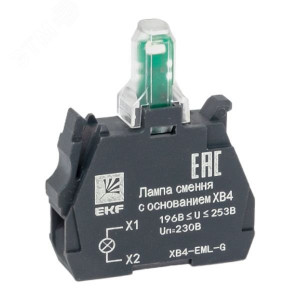 Лампа сменная с основанием XB4 зел. 230В PROxima XB4-EML-G