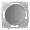Выключатель 2-кл. СП Florence 10А IP20 с подсветкой механизм сер. (1E31801302) 2172848