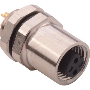 851-002-203R001, Цилиндрические метрические разъемы M5 2 Pos F Pan mnt Sold cup