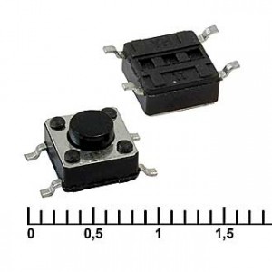 IT-1102W (6X6X4.3), Кнопка тактильная IT-1102W, 6x6x4.3 мм