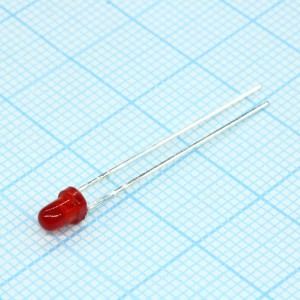 L-34ID, Светодиод 3мм/красный/625нм/8-25мкд/60°