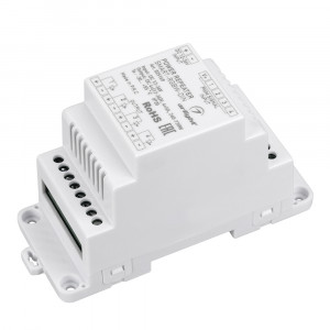 Усилитель SMART-RGBW-DIN (12-36V, 4x5A) 025169, RGBW-усилитель для установки на DIN-рейку. Питание 12-36VDC. 4 канала, ток нагрузки 4x5A, мощность нагрузки 240-720W. Размер 115x48x67 мм.