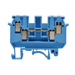 Этажная клемма JUT1-4/2-BE, Этажная клемма, 2 этажа, тип фиксации провода: винтовой, номинальное сечение: 4 мм кв., 32A, 500V, ширина: 6,2 мм, цвет: синий, тип монтажа: DIN35