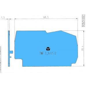Разделительная пластина TWF 2,5/D 1/2 BL, Разделительная пластина TWF 2,5/D 1/2 BL