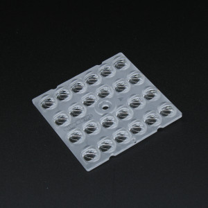 ALST50D24LEDT3M, Групповая квадратная линза на 24 светодиода 3030/2835 эфф=93%, диаграмма T3M, 50x50мм H:3.79мм, PC