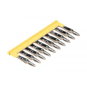 Соединительная перемычка IVB WKMF 2,5/M50, Соединительная перемычка, 50 полюсов, изолированная, вилочная, для клемм: WKMF 2,5/15 цвет: желтый