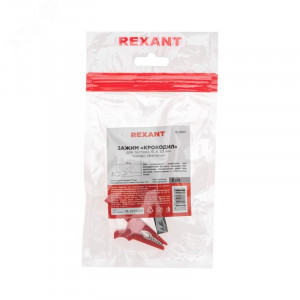 Зажим «крокодил» для тестера 15 А 53 мм гнездо «banana» 16-0033, Зажим 