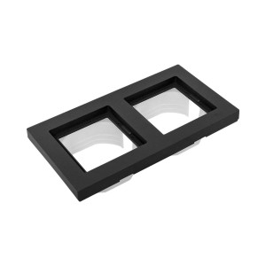 2 - местная рамка, IP44, ч-рная, пластик Эпика EKF UP1-FPB-02-44