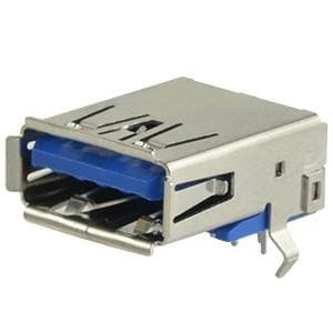 UJ3-AH-4-TH, USB-коннекторы USB 3.0 type A jack 9 pin Horizontal TH