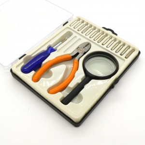 Набор инструментов WF-348, НАБОР: ОТВЕРТКА (15 НАСАДОК) ЛУПА, КУСАЧКИ (18IN1)