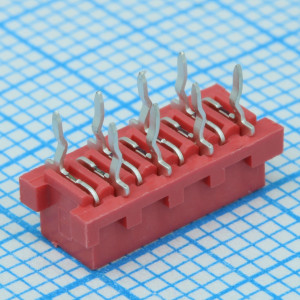 DS1015-04-08R6XB, Розетка на плату IDC Micro Match 8 контактов, шаг 2.54мм, 250В 1.2А, монтаж в отверстия