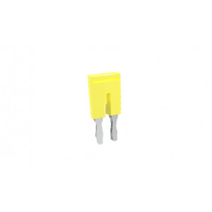 Соединительная перемычка TJA6.2-2, Соединительная перемычка, 2 полюса, изолированная, вилочная, для клемм: TP/TU/TC, цвет: желтый