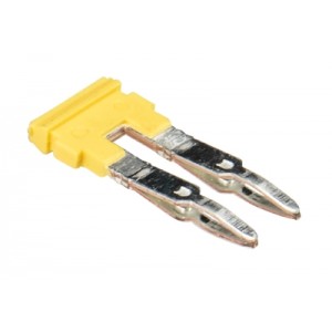 Соединительная перемычка IVB WKMF 2,5- 2, Соединительная перемычка, 2 полюса, изолированная, вилочная, для клемм: WKMF 2,5/15 цвет: желтый